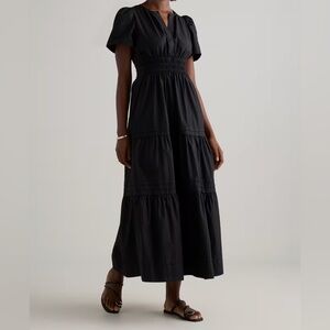 Quince Tiered Maxi Dress in Black